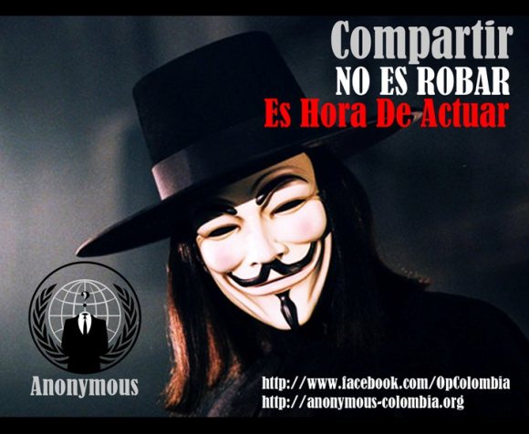 Foto 0 en  - Anonymous prepara la #PaperStorm contra la #LeyLleras en Colombia