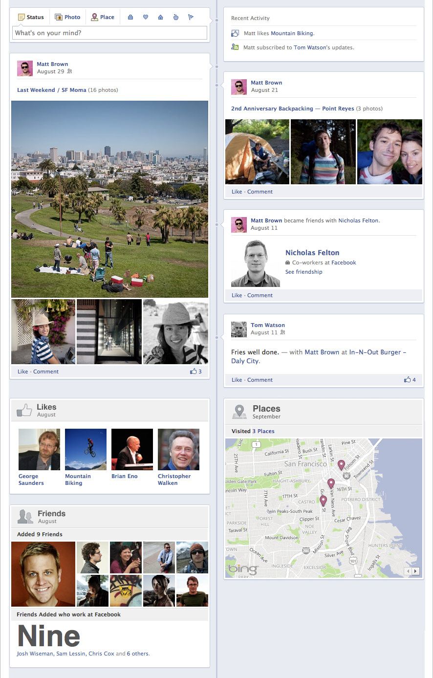 Timeline de Facebook - Nuevos cambios en tu perfil de Facebook con el Timeline
