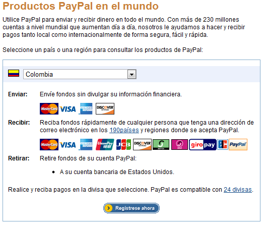 Paypal Colombia - Paypal Colombia ya permite recibir Pagos