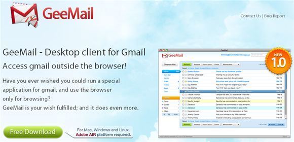 Geemail - 3 Aplicaciones de Escritorio para Gestionar Gmail